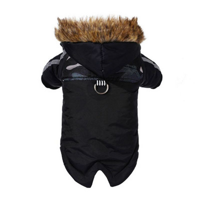 Žieminiai naminių šunų drabužiai Šilti šunims Naminiai gyvūnai šuniuko kostiumas Prancūzų buldogo apranga Kailis vandeniui atsparus striukė Čihuahua drabužiai