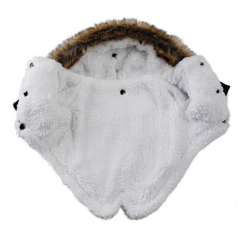 Žieminiai naminių šunų drabužiai Šilti šunims Naminiai gyvūnai šuniuko kostiumas Prancūzų buldogo apranga Kailis vandeniui atsparus striukė Čihuahua drabužiai