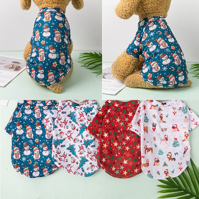 Άνετα ρούχα για σκύλους με στάμπες κινουμένων σχεδίων γιλέκο για μικρούς μεσαίους σκύλους Chihuahua Κοντομάνικο πουκάμισο για κουτάβι Ρούχα παλτό