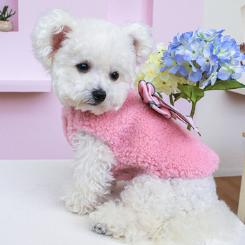 Ρούχα σκυλιών PETCIRCLE Τρίχρωμο Φιόγκο για Μικρά Μεσαία Σκυλιά Κουτάβι Γάτα Φθινοπωρινό Χειμερινό Ρούχα Σκύλου Στολή Προμήθειες για Κατοικίδια Παλτό
