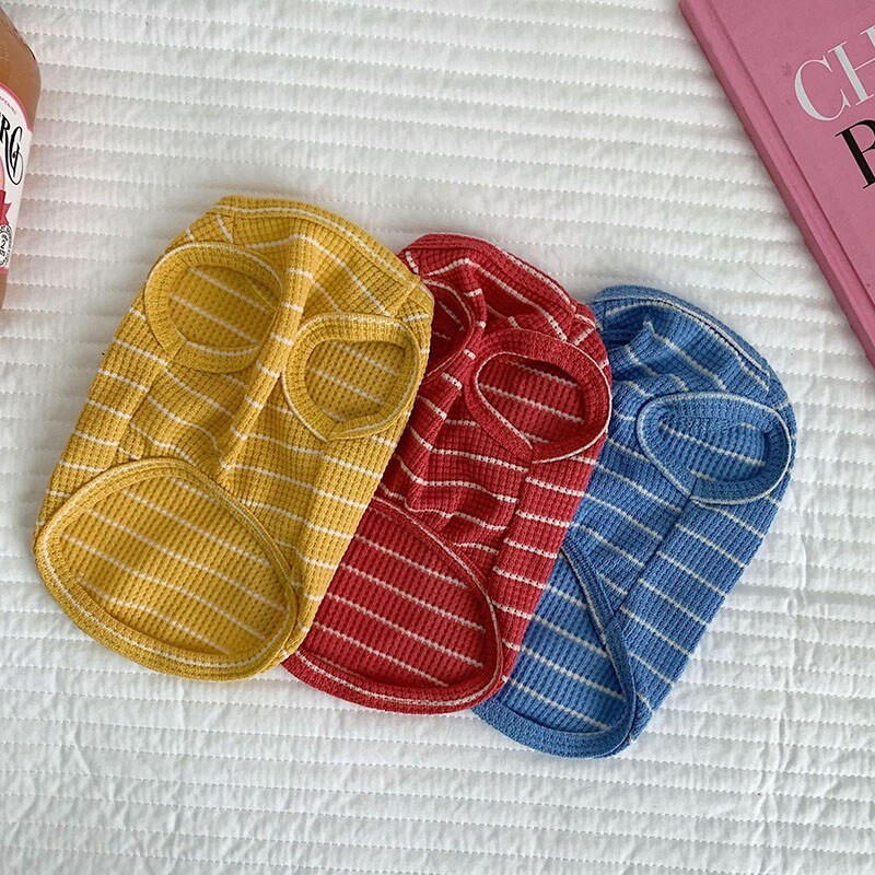 Haina pentru câini cu dungi pentru animale de companie Autocolant drăguț pentru câini Vestă de vară Cățeluș Mici și mijlocii Câini Îmbrăcăminte subțire Chihuahua Yorkshire Ropa Perro