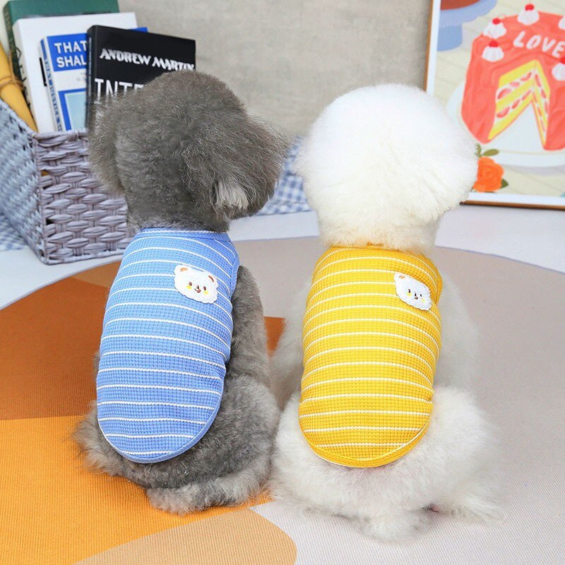 Haina pentru câini cu dungi pentru animale de companie Autocolant drăguț pentru câini Vestă de vară Cățeluș Mici și mijlocii Câini Îmbrăcăminte subțire Chihuahua Yorkshire Ropa Perro