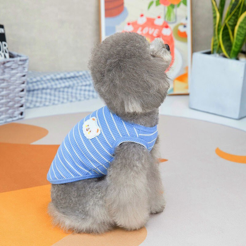 Haina pentru câini cu dungi pentru animale de companie Autocolant drăguț pentru câini Vestă de vară Cățeluș Mici și mijlocii Câini Îmbrăcăminte subțire Chihuahua Yorkshire Ropa Perro