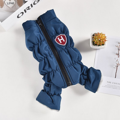 Cipzár Ujjatlan Kutya Down Parkás Ruhák Téli Meleg Hó Outfit Kabát kölyökkutya Tacskó Chihuahua Mopsz Macskakabát