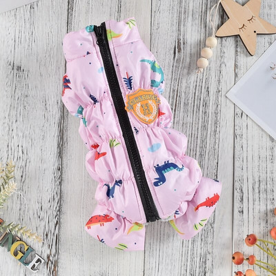 Cipzár Ujjatlan Kutya Down Parkás Ruhák Téli Meleg Hó Outfit Kabát kölyökkutya Tacskó Chihuahua Mopsz Macskakabát