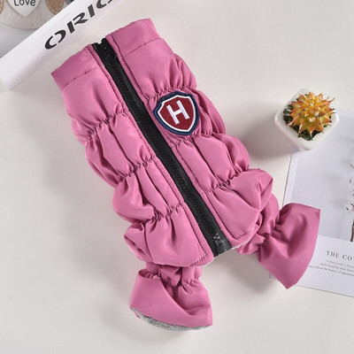 Cipzár Ujjatlan Kutya Down Parkás Ruhák Téli Meleg Hó Outfit Kabát kölyökkutya Tacskó Chihuahua Mopsz Macskakabát