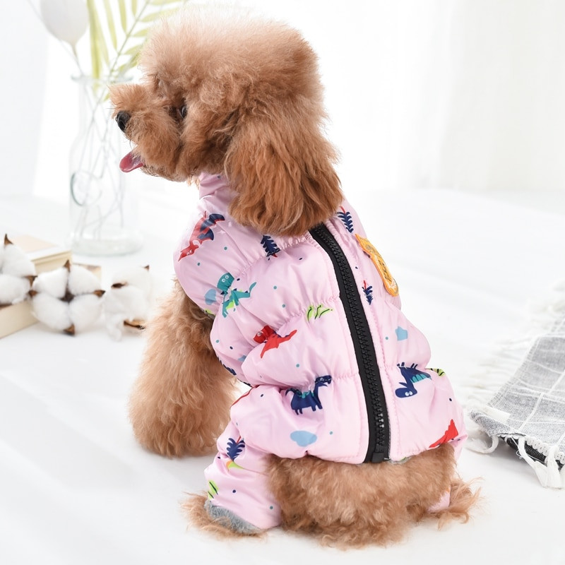 Cipzár Ujjatlan Kutya Down Parkás Ruhák Téli Meleg Hó Outfit Kabát kölyökkutya Tacskó Chihuahua Mopsz Macskakabát