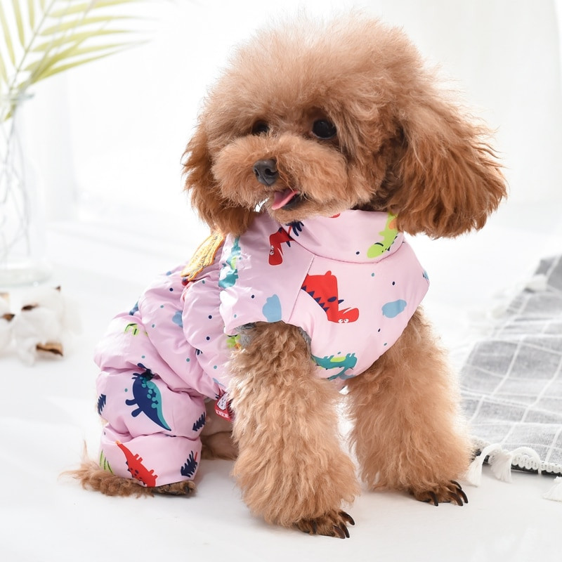 Cipzár Ujjatlan Kutya Down Parkás Ruhák Téli Meleg Hó Outfit Kabát kölyökkutya Tacskó Chihuahua Mopsz Macskakabát