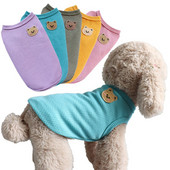 Armsad karu mustriga koerad vest õhukesed lemmikloomakoera riided suvised kutsikad T-särk Koerad prinditud riided Klassikaline väike värske vahvel S-XXL