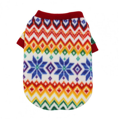 Kalėdiniai rūbai šuniui Mieli Kalėdų Senelis Briedis Snaigės Raštas Šiltas Megztinis Šventinis Apranga Gatvės drabužiai Naminių gyvūnėlių marškinėliai Šuniukas Minkštas Prin