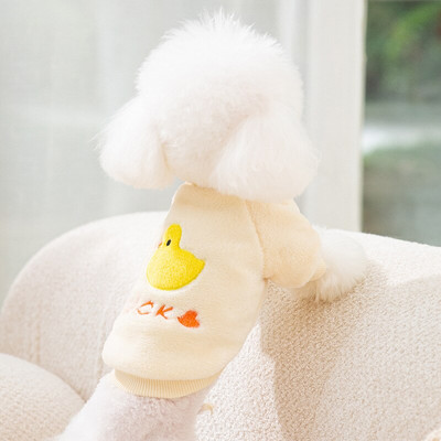 Kisállatra ragasztott szövet hímzett kutya kétoldalas flanel macska kölyök kis és közepes méretű kutyák meleg kutyaruhák