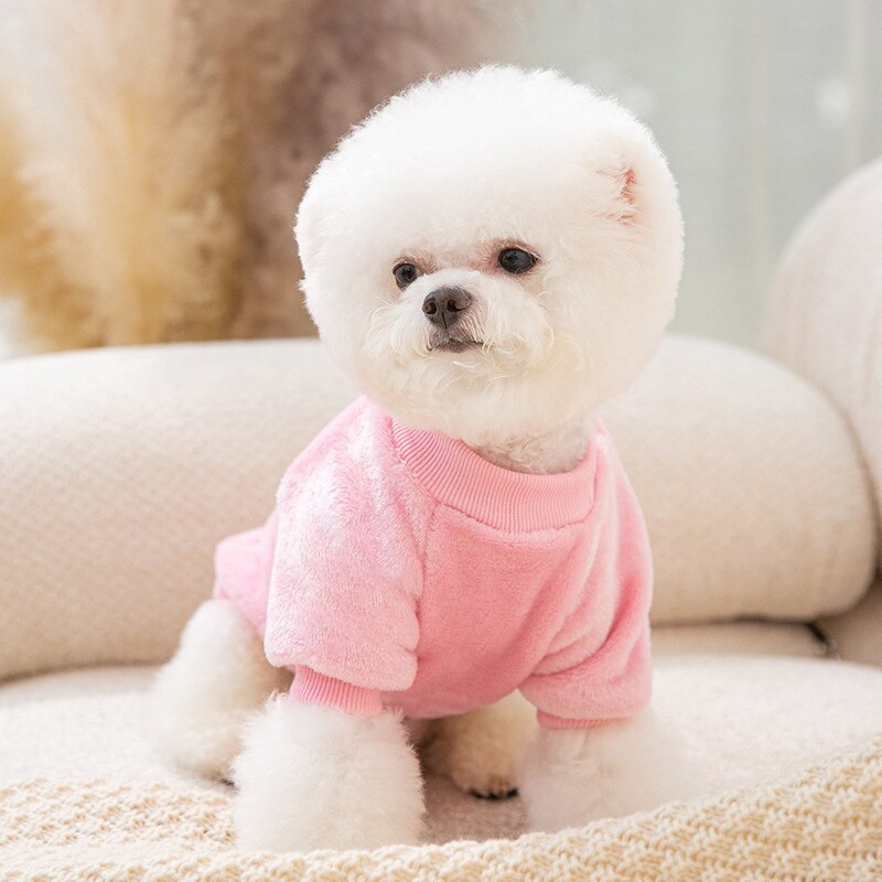 Kisállatra ragasztott szövet hímzett kutya kétoldalas flanel macska kölyök kis és közepes méretű kutyák meleg kutyaruhák