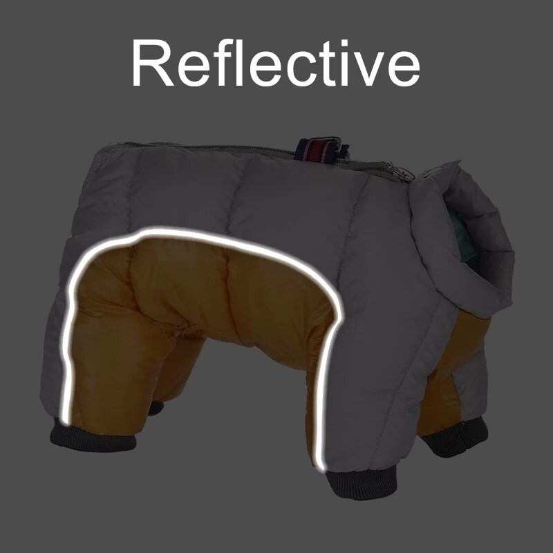 Зимно топло палто за кучета Яке Водоустойчиви дрехи за кучета Светлоотразително облекло Облекло за домашни любимци за кучета Чихуахуа Френски булдог Плюшено мече