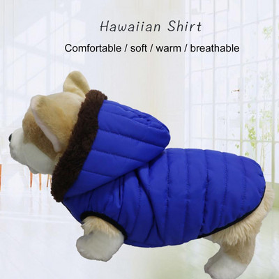 Winter Dog Hooded Clothes Warm Thick Buttons Cat Puppy Coat Jackets French Bulldog for pet