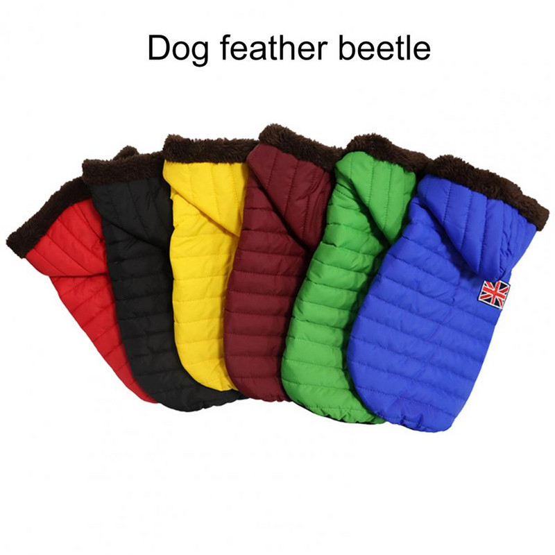 Haine cu glugă pentru câini de iarnă, nasturi groși, pisici, haine pentru cățeluș, jachete Bulldog francez pentru animale de companie