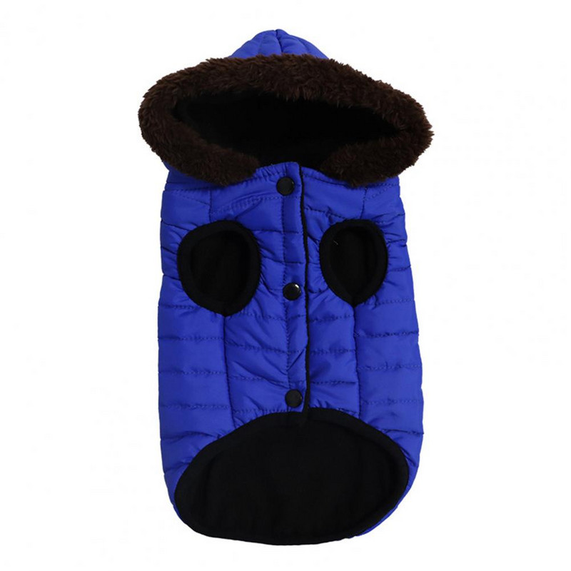 Haine cu glugă pentru câini de iarnă, nasturi groși, pisici, haine pentru cățeluș, jachete Bulldog francez pentru animale de companie