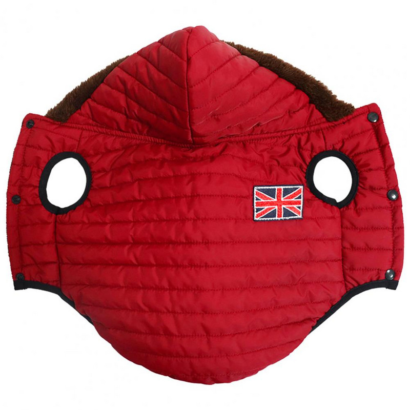 Haine cu glugă pentru câini de iarnă, nasturi groși, pisici, haine pentru cățeluș, jachete Bulldog francez pentru animale de companie