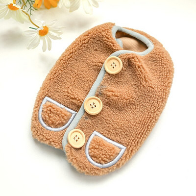 PETCIRCLE Kutya Kölyök Ruhák Fa csatos Meleg Mellény Fit Kis Kutya Kisállat Macska Őszi és Téli Kisállat Aranyos Jelmez Kutya Ruha Kutya Kabát