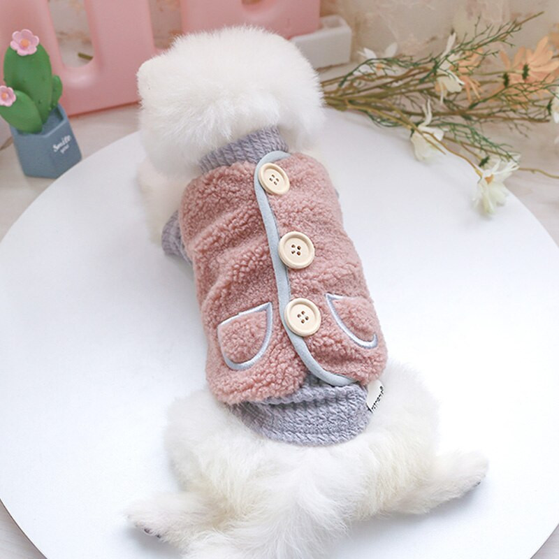 PETCIRCLE Kutya Kölyök Ruhák Fa csatos Meleg Mellény Fit Kis Kutya Kisállat Macska Őszi és Téli Kisállat Aranyos Jelmez Kutya Ruha Kutya Kabát