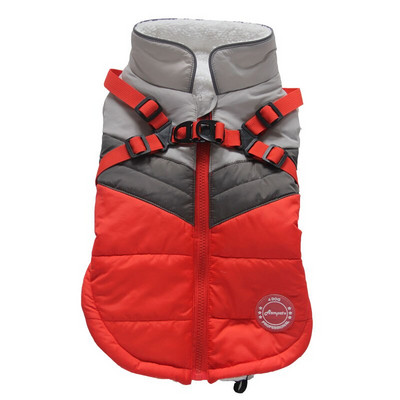 Зимно топло яке за големи домашни кучета с колан Дрехи за кучета за лабрадор Водоустойчиво палто за големи кучета Облекла за френски булдог