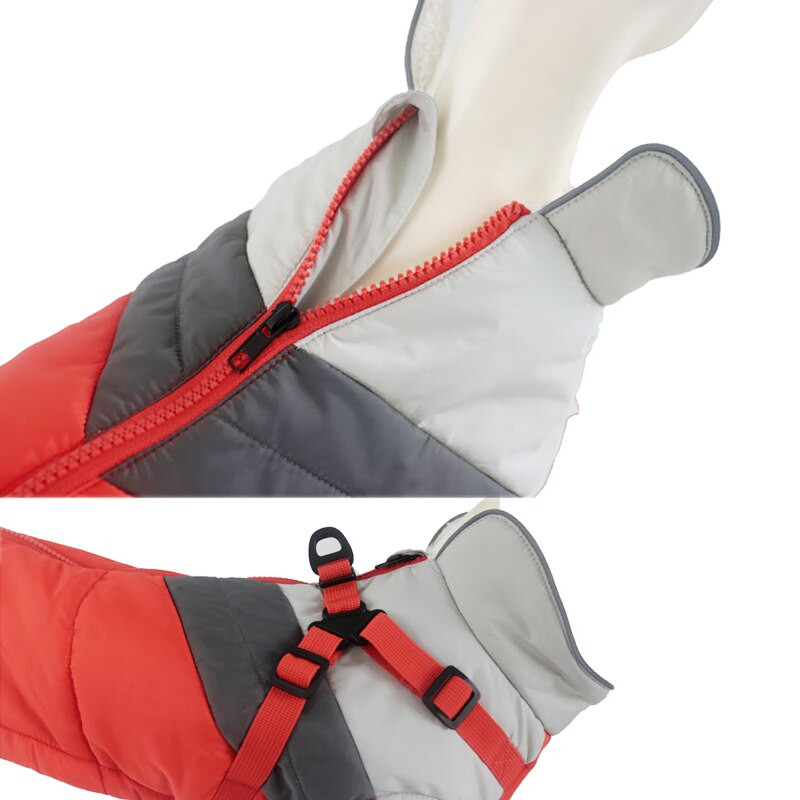 Зимно топло яке за големи домашни кучета с колан Дрехи за кучета за лабрадор Водоустойчиво палто за големи кучета Облекла за френски булдог