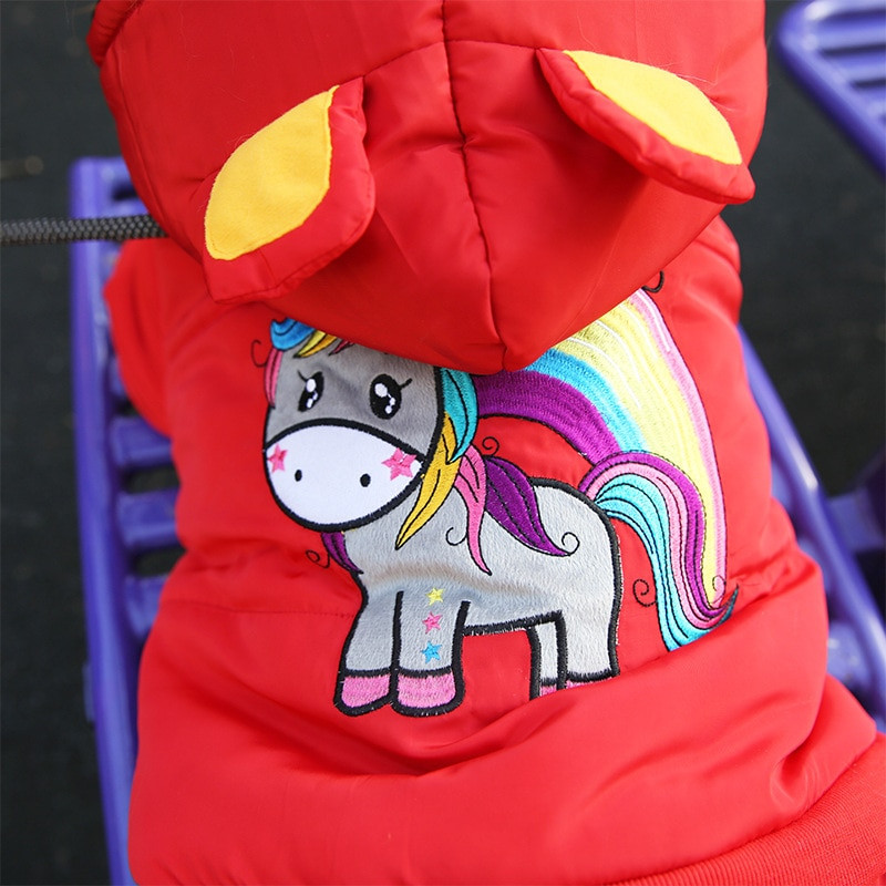 Riided keskmistele ja suurtele lemmikloomakoertele sügis- ja talvejope, nelja jalaga puuvillase polsterdatud riided, trükitud paksud riided