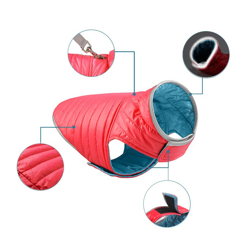 Téli megfordítható kutya könnyű kabát kis közepes méretű kutyáknak háziállatoknak Ruhák vízálló francia bulldog kabát Mascotas abrigo perro