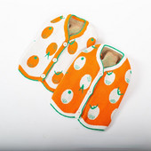 Jesen Zima Crtani Narančasta pletena odjeća za kućne ljubimce Mali srednji psi i mačke Upečatljiva boja Valoviti rub Topla odjeća Odjeća za mačke