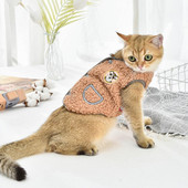 Kergesti kantav mood lemmikloomakoerte varrukateta mantel riided, nööbiga suletav lemmiklooma vesti tasku disain talveks