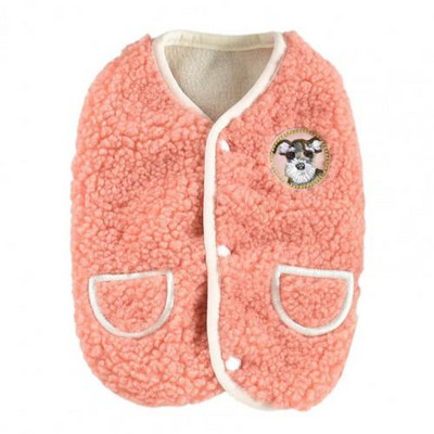 Kergesti kantav mood lemmikloomakoerte varrukateta mantel riided, nööbiga suletav lemmiklooma vesti tasku disain talveks