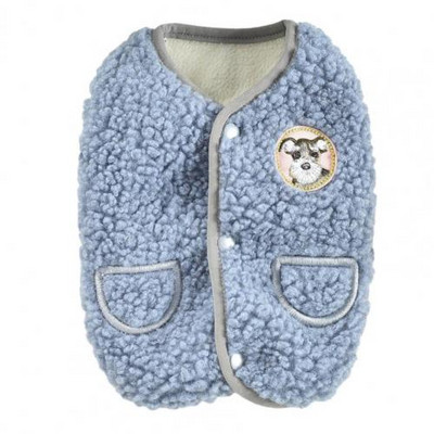Kergesti kantav mood lemmikloomakoerte varrukateta mantel riided, nööbiga suletav lemmiklooma vesti tasku disain talveks