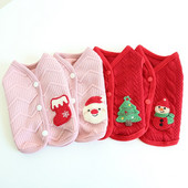 Jõulupuud Sokid Kutsikas Triibuline Koer Vest Mantlid Dressipluus Lemmikkoera Riided Soe Jope Kassi Pidžaamad Kapuutsid Koerte riided