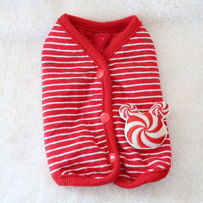 Jõulupuud Sokid Kutsikas Triibuline Koer Vest Mantlid Dressipluus Lemmikkoera Riided Soe Jope Kassi Pidžaamad Kapuutsid Koerte riided