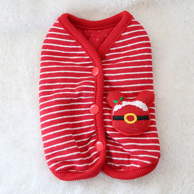 Jõulupuud Sokid Kutsikas Triibuline Koer Vest Mantlid Dressipluus Lemmikkoera Riided Soe Jope Kassi Pidžaamad Kapuutsid Koerte riided