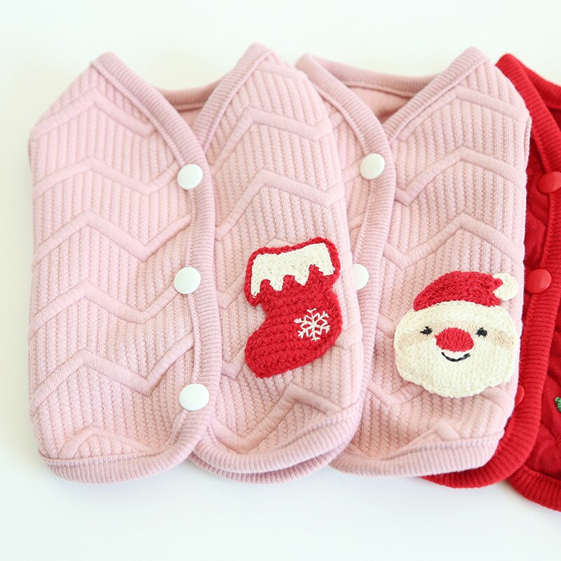 Jõulupuud Sokid Kutsikas Triibuline Koer Vest Mantlid Dressipluus Lemmikkoera Riided Soe Jope Kassi Pidžaamad Kapuutsid Koerte riided