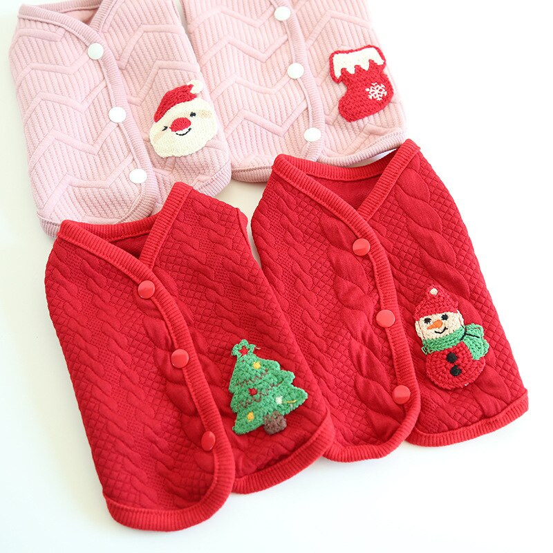 Jõulupuud Sokid Kutsikas Triibuline Koer Vest Mantlid Dressipluus Lemmikkoera Riided Soe Jope Kassi Pidžaamad Kapuutsid Koerte riided