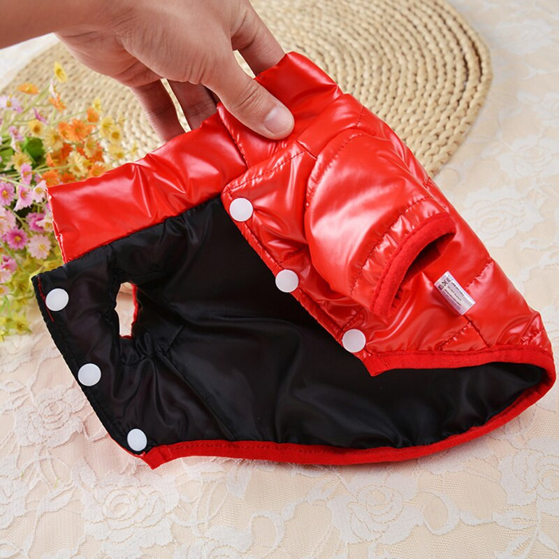 2021 Зимни топли дрехи за малки и средни кучета Водоустойчива жилетка за кучета Яке Едноцветно палто за домашни кучета Облекло за кучета Чихуахуа