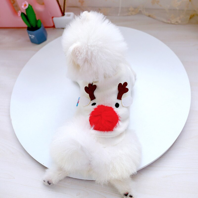 Ρούχα για σκύλους κατοικίδιων ζώων Λευκό χρώμα Γιλέκα για σκύλους Ζεστά ρούχα για κατοικίδια για φθινόπωρο και χειμώνα 2022 Ζεστά χριστουγεννιάτικα φεστιβάλ ρούχα για σκύλους