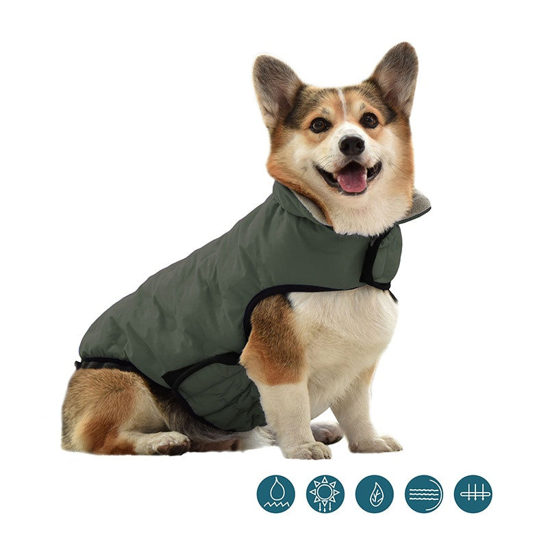 Francia Bulldog Corgi Kutyaruházat Kabát Háziállatruházat Téli kiskutya macskaruházat Kabát kis, nagy kutyáknak Macskák mellény Ropa Perro