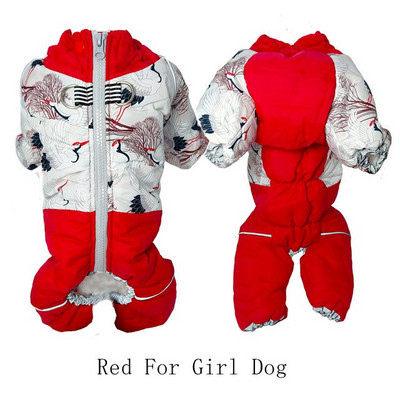 Zimné bundy pre psov pre chlapcov a dievčatá, nepremokavé, vetruodolné, zimný snežný overal pre psov, mäkká zahusťovacia flísová podšívka, zimné oblečenie pre psov