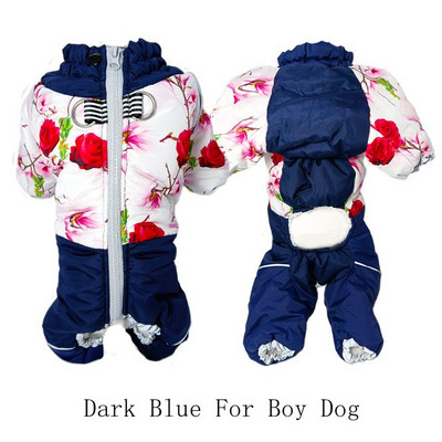 Zimné bundy pre psov pre chlapcov a dievčatá, nepremokavé, vetruodolné, zimný snežný overal pre psov, mäkká zahusťovacia flísová podšívka, zimné oblečenie pre psov