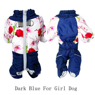 Zimné bundy pre psov pre chlapcov a dievčatá, nepremokavé, vetruodolné, zimný snežný overal pre psov, mäkká zahusťovacia flísová podšívka, zimné oblečenie pre psov