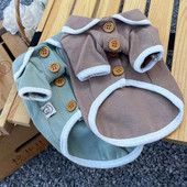 Medvilniniai šuns marškinėliai Pavasaris Ruduo naminių gyvūnėlių paltai Katės šuniuko Drabužiai Marškinėliai Čihuahua Drabužiai Pižama Yorkie Pomeranian Doggy Kostiumas