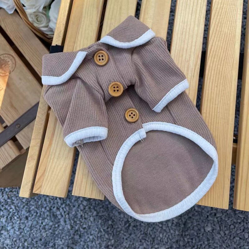 Medvilniniai šuns marškinėliai Pavasaris Ruduo naminių gyvūnėlių paltai Katės šuniuko Drabužiai Marškinėliai Čihuahua Drabužiai Pižama Yorkie Pomeranian Doggy Kostiumas