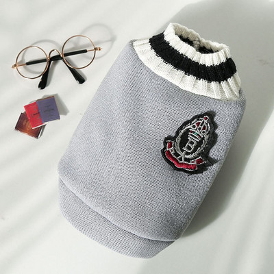 Šilti drabužiai naminiams gyvūnėliams Šunų megztinis Megztinis Preppy Style V formos megzta liemenė šuniukui Mažiems Vidutiniams Dideliems Šunims Drabužiai katėms