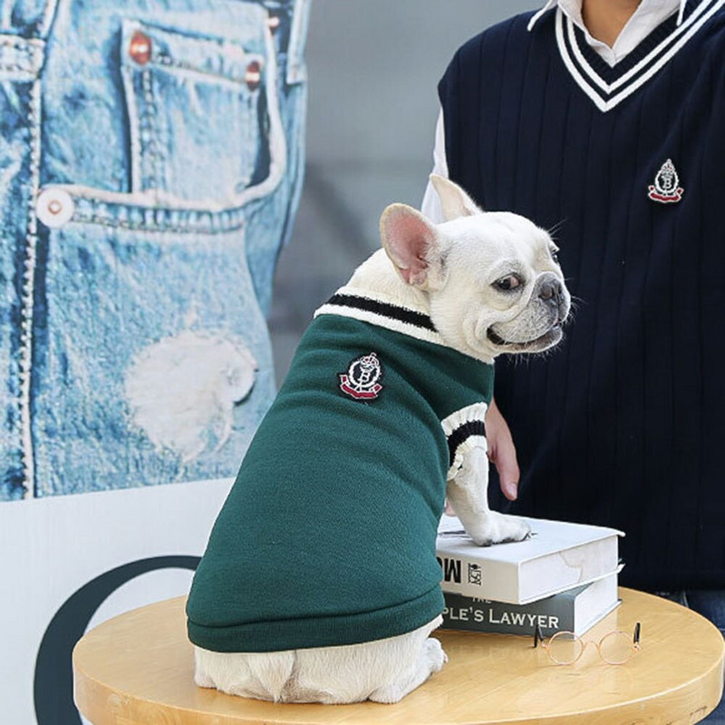 Šilti drabužiai naminiams gyvūnėliams Šunų megztinis Megztinis Preppy Style V formos megzta liemenė šuniukui Mažiems Vidutiniams Dideliems Šunims Drabužiai katėms