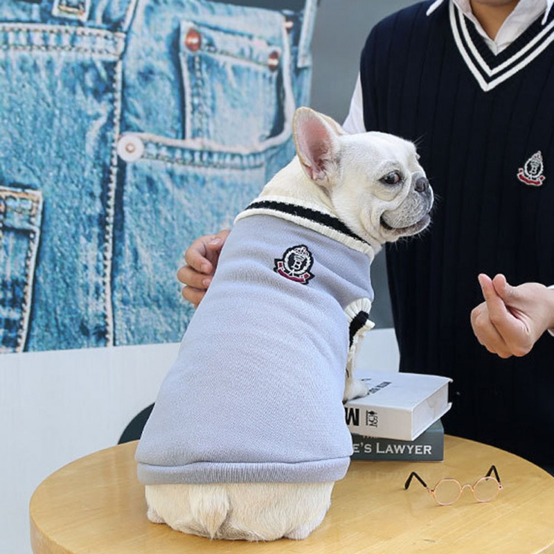 Šilti drabužiai naminiams gyvūnėliams Šunų megztinis Megztinis Preppy Style V formos megzta liemenė šuniukui Mažiems Vidutiniams Dideliems Šunims Drabužiai katėms