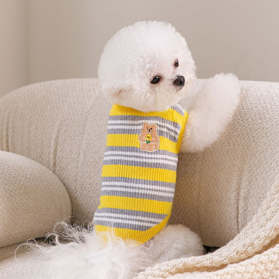 Ρούχα για σκύλους μόδας σακάκι γιλέκο χειμώνα Μικρά σκυλιά Ζεστό πουλόβερ Poodle Bichon Pomeranian York Κοστούμι χαριτωμένο πλεκτό ένδυμα για κατοικίδια