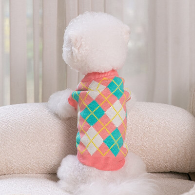 Ρούχα για σκύλους μόδας σακάκι γιλέκο χειμώνα Μικρά σκυλιά Ζεστό πουλόβερ Poodle Bichon Pomeranian York Κοστούμι χαριτωμένο πλεκτό ένδυμα για κατοικίδια