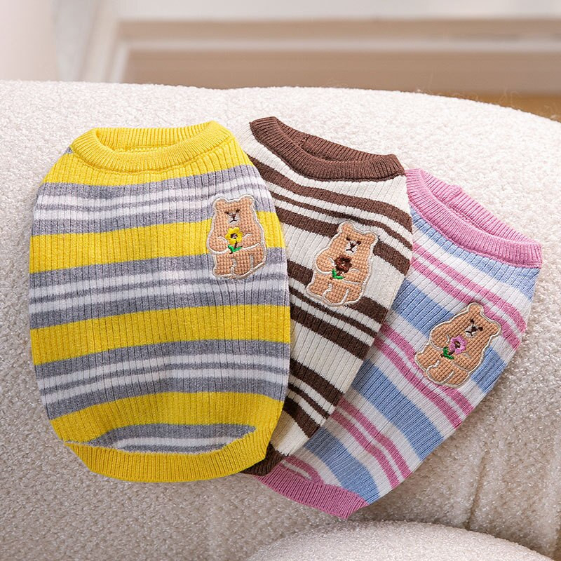 Ρούχα για σκύλους μόδας σακάκι γιλέκο χειμώνα Μικρά σκυλιά Ζεστό πουλόβερ Poodle Bichon Pomeranian York Κοστούμι χαριτωμένο πλεκτό ένδυμα για κατοικίδια